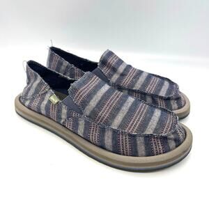 Sanuk Men's / Boys Sidewalk Surfer Canvas Slip-on Shoes Loafers Size 6